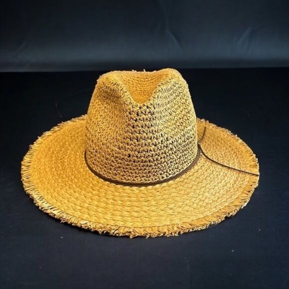 Altar'd State Accessories - Altard State Hat Adult O/S Brown Paper Packable Panama Brimmed Cap Travel Unisex